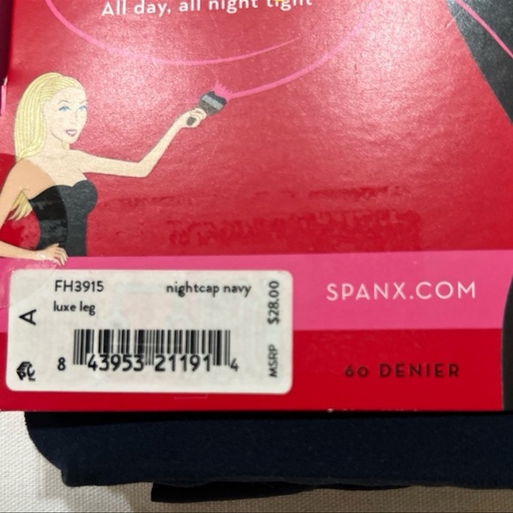 3 pairs Spanx Navy Tights Luxe Leg A - Picture 3 of 7